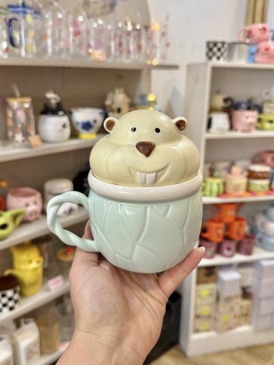 Taza castor con tapa