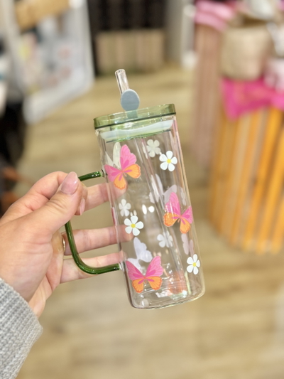 Vaso de vidrio estampado
