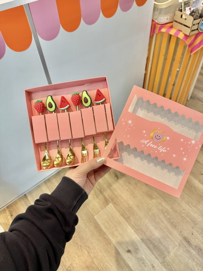 Set cucharita + tenedores postre