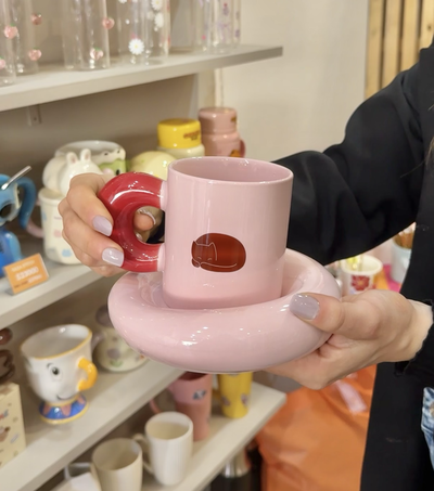 Taza gatito + plato