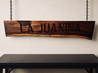 Cartel en Madera 