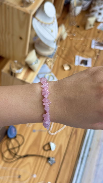 Pulsera cuarzo rosa 