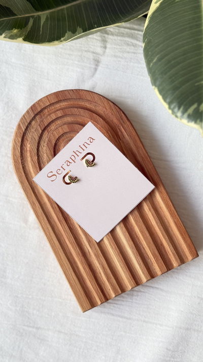 Aros dorados sandía stras 