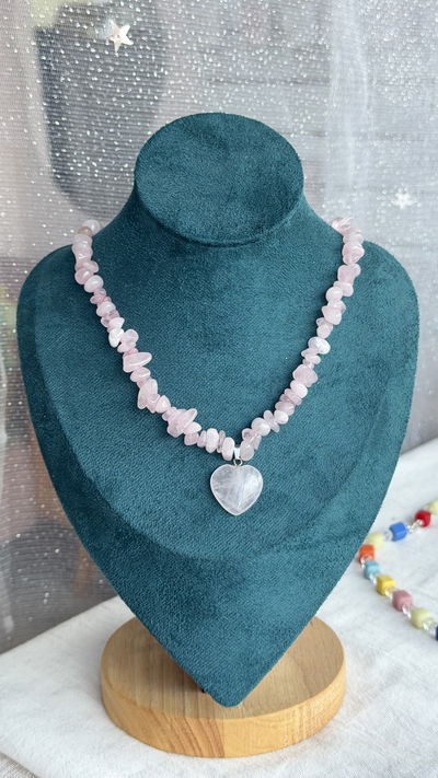 Collar cuarzo rosa 