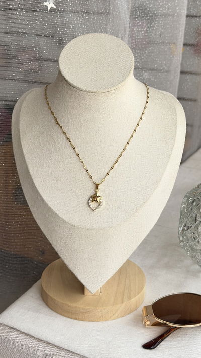 Collar corazón y estrella 