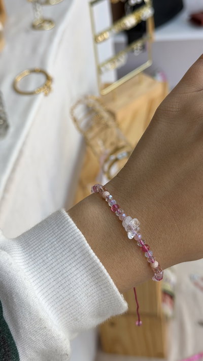 Pulsera cuarzo rosa 