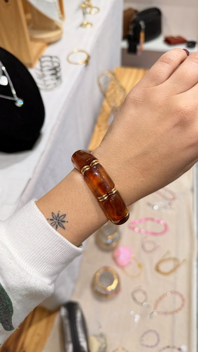 Pulsera ancha carey 