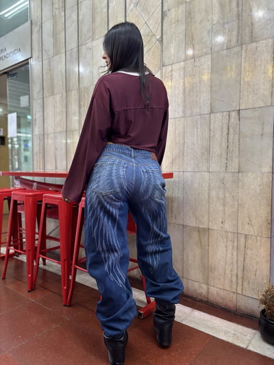 Wide leg Waist deep