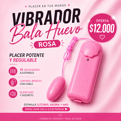 Bala vibradora rosa 