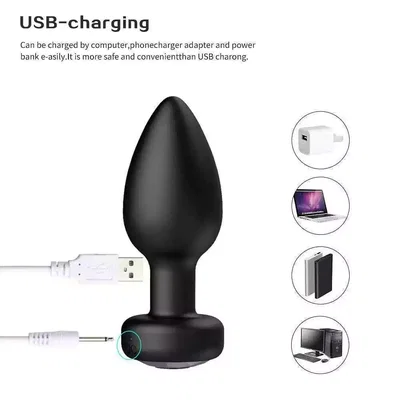 Plug anal vibrador USB