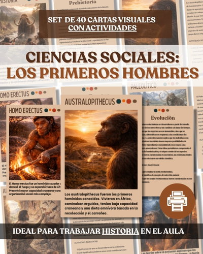 Set de 40 Cartas Visuales con Actividades- Ciencias Sociales- Historia