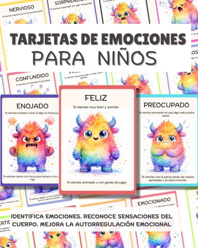 Tarjetas de Emociones para Niños – Mini Monsters Emocionales (20 tarjetas)