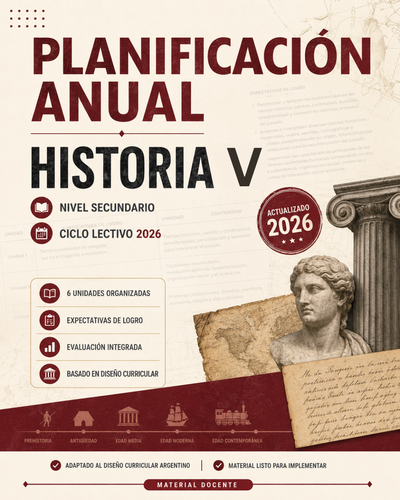 Planificación Anual de Historia V – 2026-SECUNDARIA