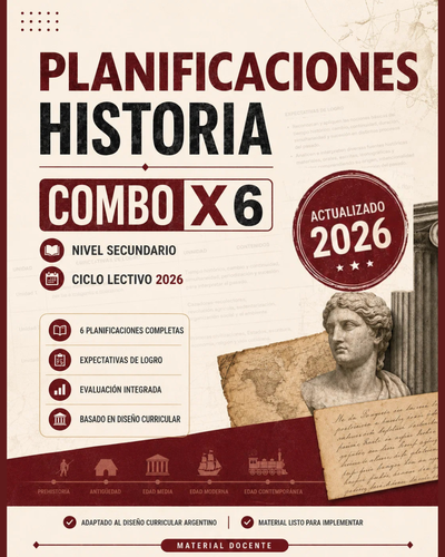 COMBO x6 – Planificaciones Anuales de Historia 2026