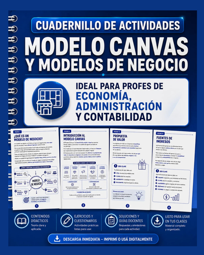 CUADERNILLO DE ACTIVIDADES MODELO CANVAS Y MODELOS DE NEGOCIO