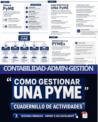 CUADERNILLO DE ACTIVIDADES – CÓMO GESTIONAR UNA PYME