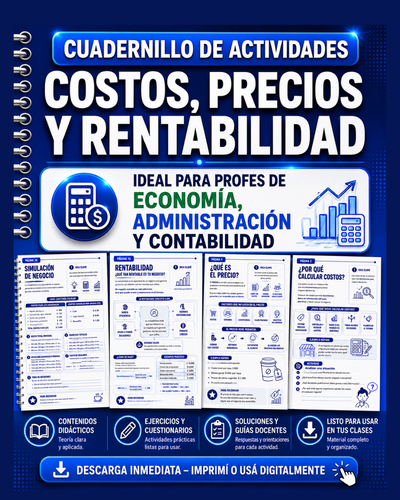 CUADERNILLO DE ACTIVIDADES – COSTOS, PRECIOS Y RENTABILIDAD