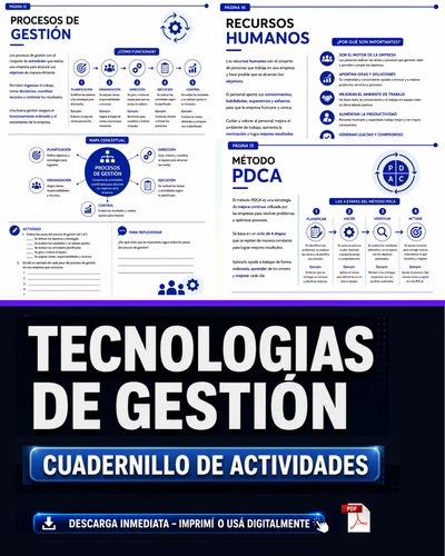 CUADERNILLO DE ACTIVIDADES: TECNOLOGÍAS DE GESTIÓN