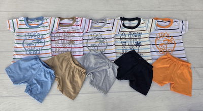 Conjunto Rayado con Estampa