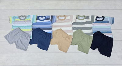 Conjunto Rayado de Algodón