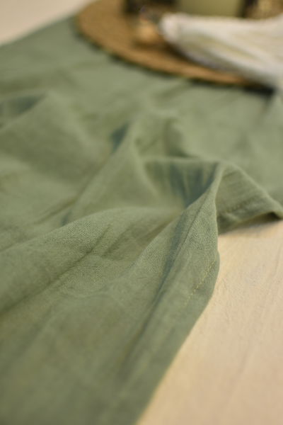 Caminos de mesa Gasa verde seco