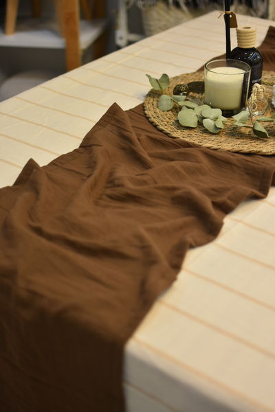 Caminos de mesa Gasa chocolate