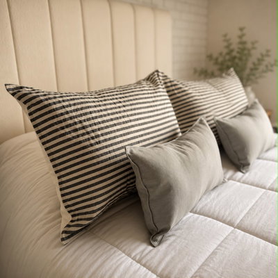 Almohadón  Oliva - 60 x 40 - Tusor Harmony gris