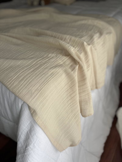 Pie de cama gasa Natural  250 x 1