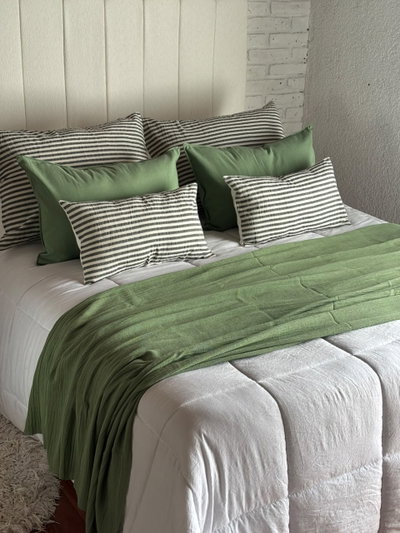 Funda Tusor Verde seco 60 x 40