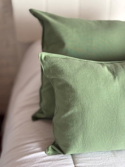 Funda Tusor Verde seco 45 X 45