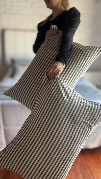 Pack Almohadón  Oliva - 60 x 40 - Tusor Harmony gris