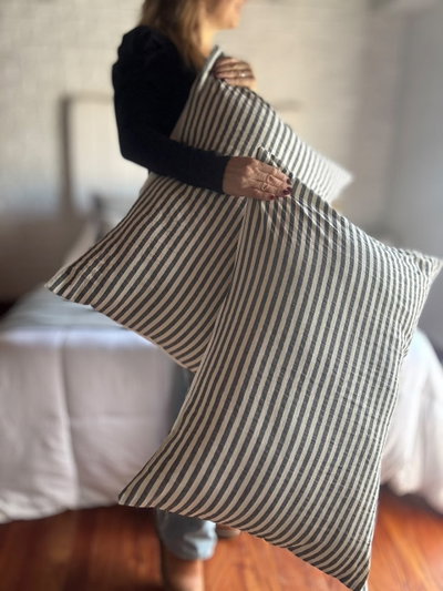 Pack Almohadón Oliva  - 50 x 70 - Tusor Harmony gris