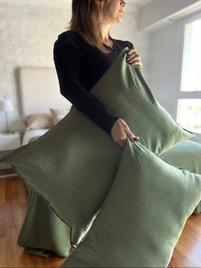 Pack Almohadón verde seco  - 50 X 70 - 