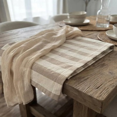 Mantel  "Oslo" Tusor Bastón Beige