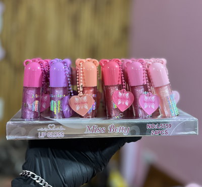 LIP GLOSS MISS BETTY llavero X3