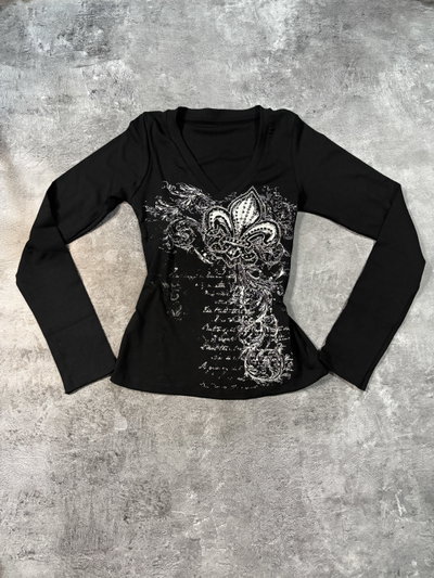 remera y2k strass༄