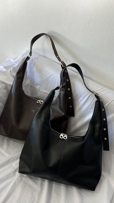 nuevo cierre - Tote bag BOHO (chocolate)