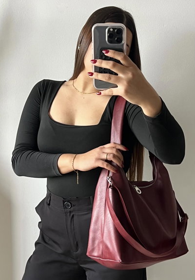 Tote bag BECCA (bordó) 