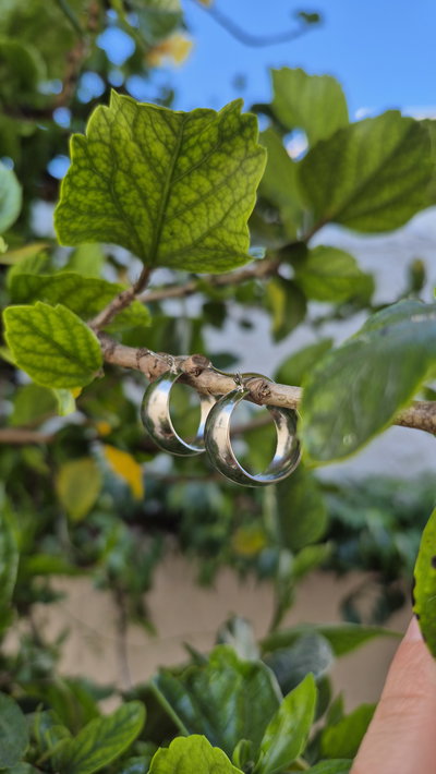 Aros argolla ancha acero 