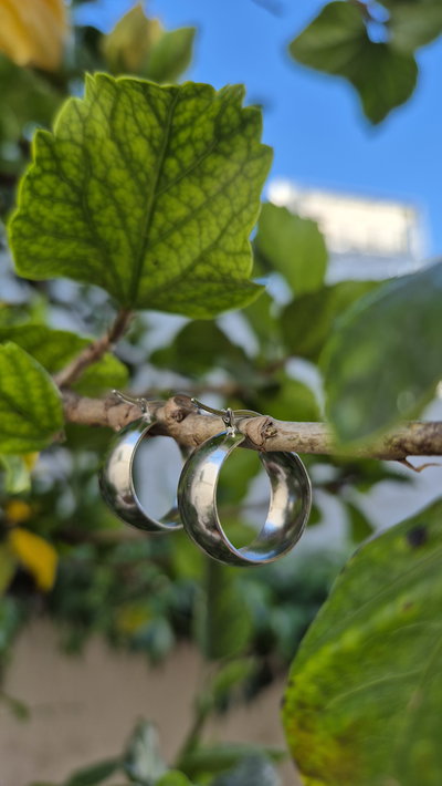 Aros argolla ancha acero 