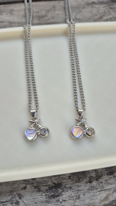 Collar cereza corazón 