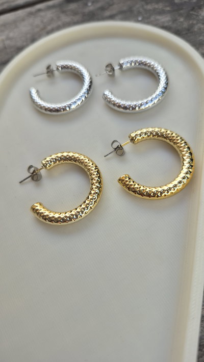 Aros argolla acrílico con pasante de acero quirúrgico 