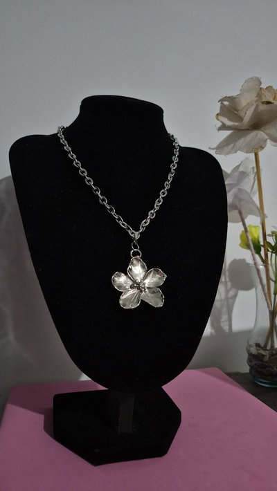 Collar con dije- cadena de acero quirúrgico 