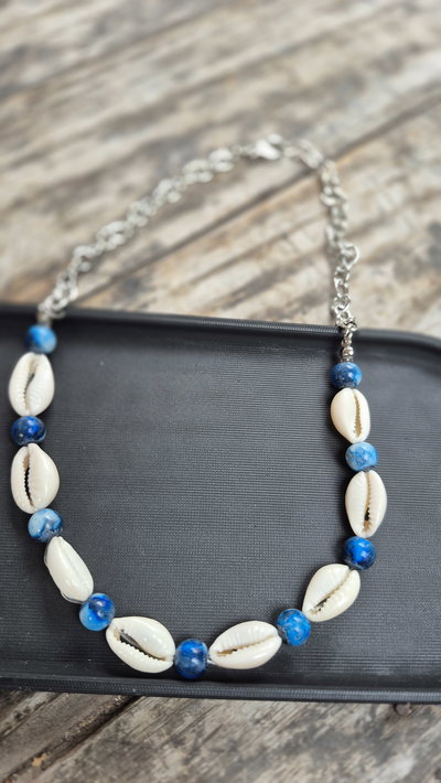 Collar caracoles + perlas 