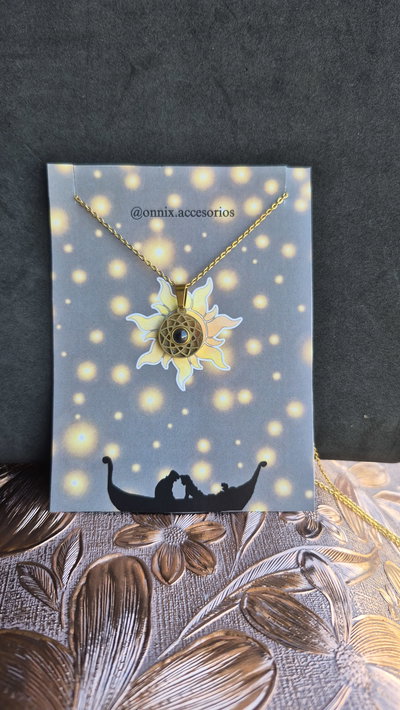 Collar sol. Te amo en 100 idiomas 