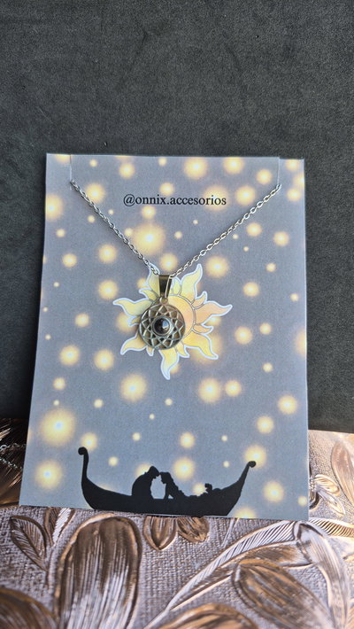 Collar sol. Te amo en 100 idiomas 