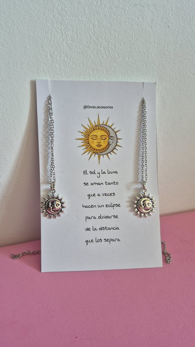 Collar sol y luna juntos