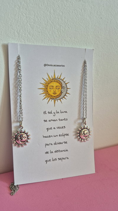 Collar sol y luna juntos