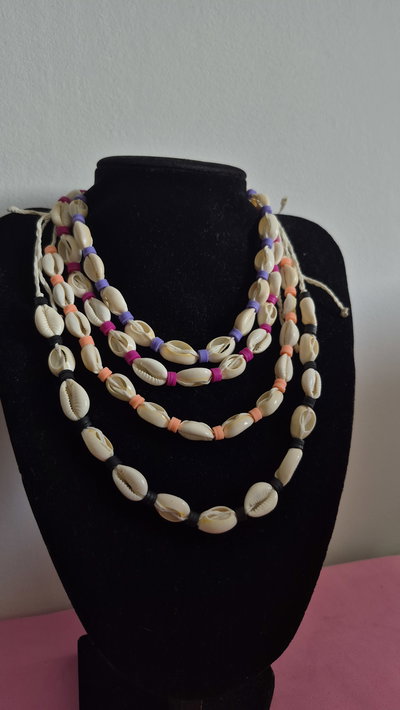 Collar caracoles + fimo