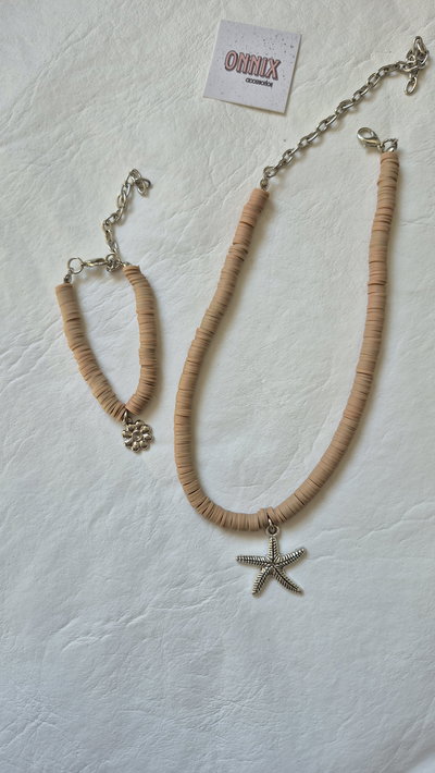 Collar + pulsera de fimo
